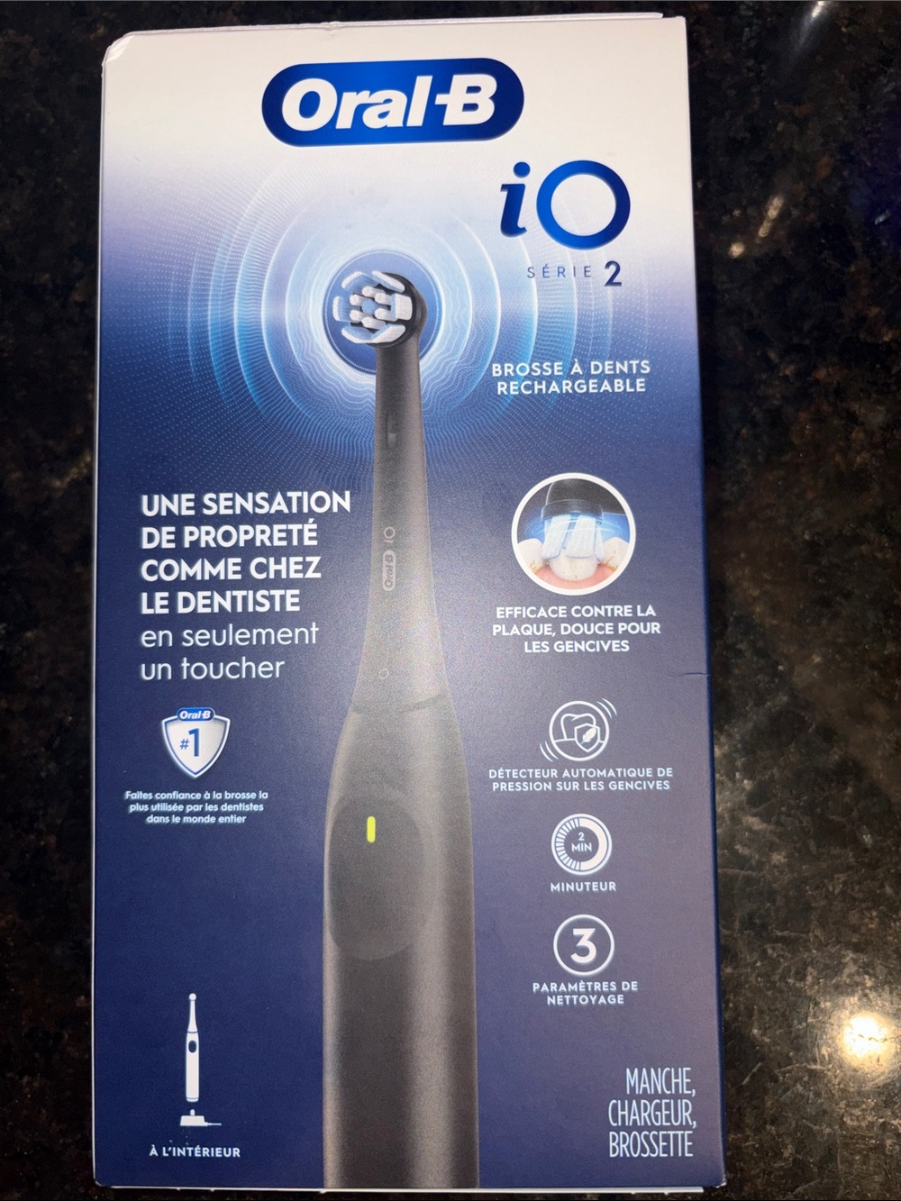 Oral-B iO Series 2 Rechargeable Toothbrush Unisex OS‎ Black New Pressure Sensor